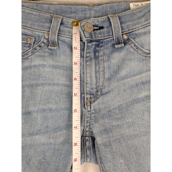 Rag & Bone Jeans Womens 25 Light Wash Skinny Raw Hem - Picture 5 of 10